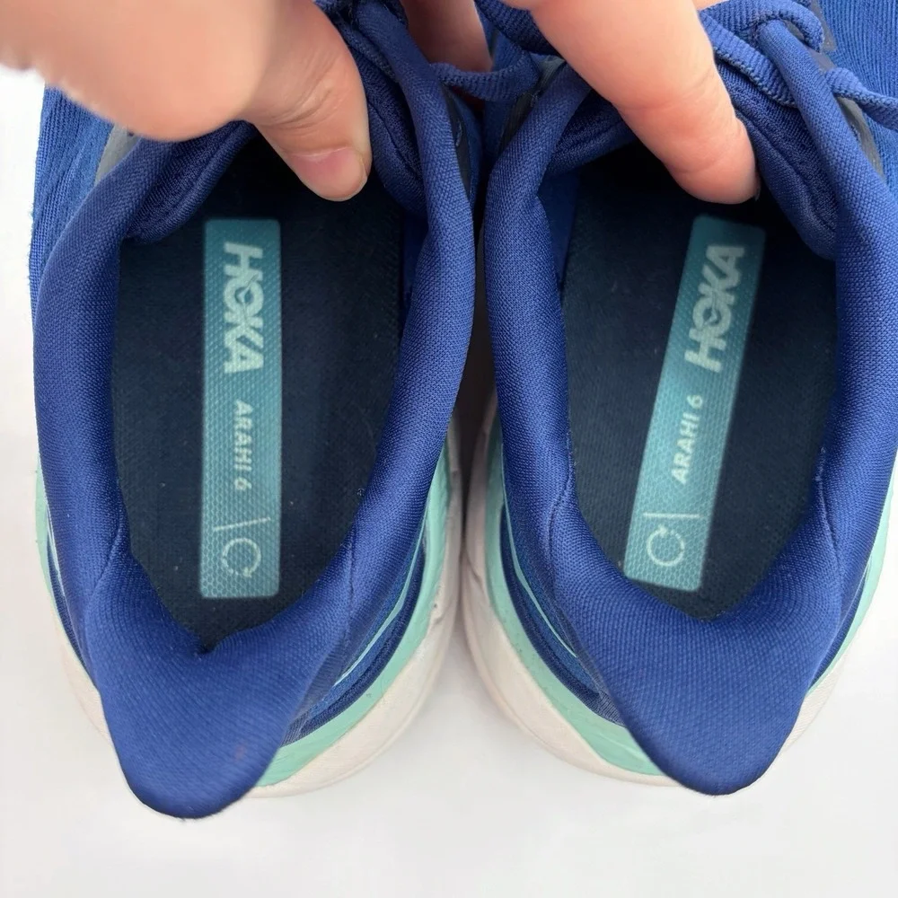 HOKA Arahi 6 'Bellwether Blue' 1123195-BBOM US Size 8 B Women's Running EUC